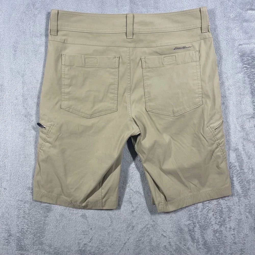 Eddie Bauer First Ascent Shorts Mens 32 Tan Guide Hiking Technical Stretch